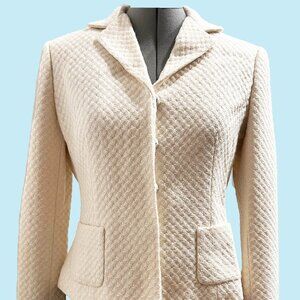 Tahari Ivory Tweed Jacket